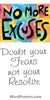 No More Excuses -Motivating Encouraging Quotes Wall Decor FAIRE